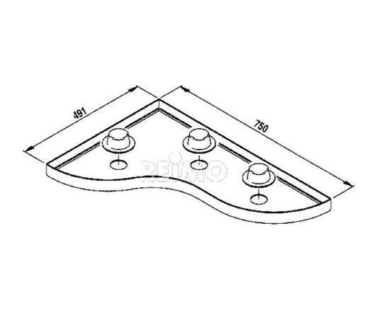 Pannello per controsoffitto 2000 a 3 punti, bianco 64221