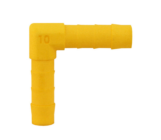 Connettore a 90° angolato per tubo da 10 mm 2pz. bianco giallo 64308