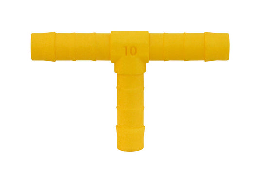 Raccordo a T per tubo da 10 mm 2pz. bianco-giallo 64309