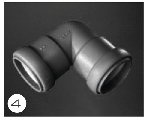 Sistema di tubi di scarico 28 mm con guarnizione in gomma 65131