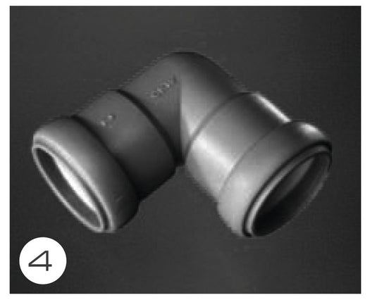 Sistema di tubi di scarico 28 mm con guarnizione in gomma 65131