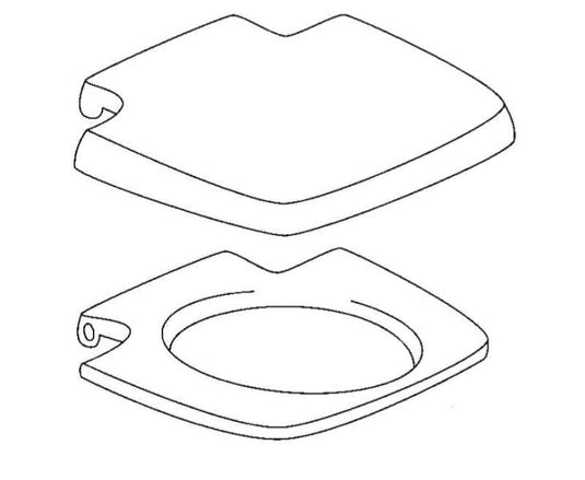 Copriwater con rivestimento 335 bianco 66076