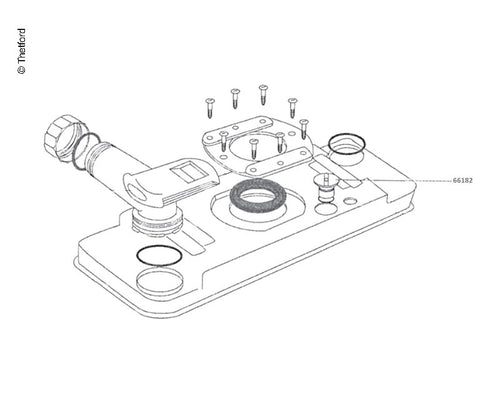PP C2-2 Serbatoio acque di scarico con pomello a saracinesca 66182