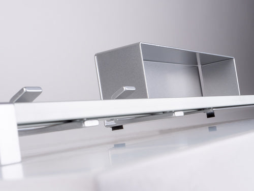 Profilo in alluminio MAGNETICO per mensola, gancio, portarotolo, portabicchieri 66586