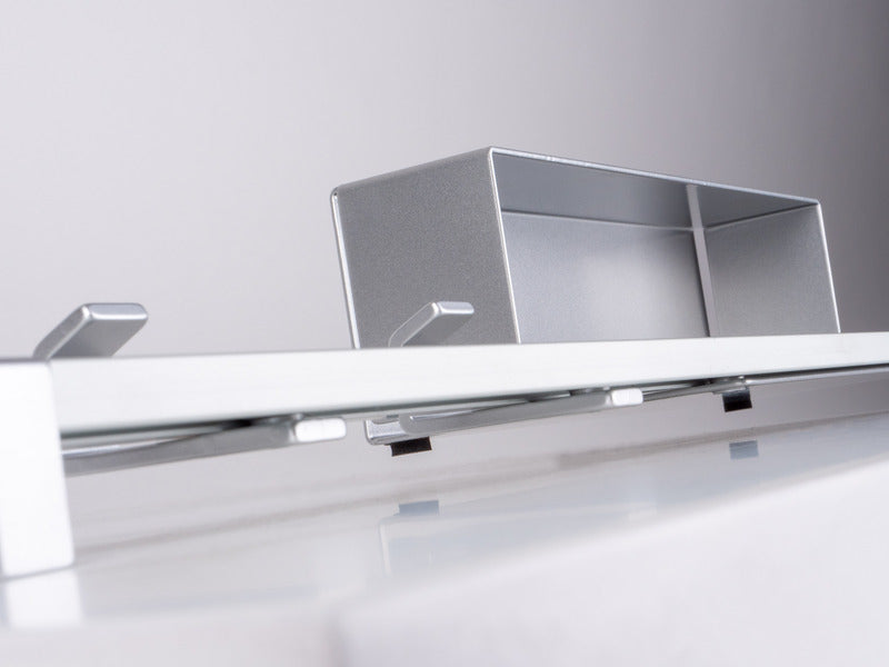 Load image into Gallery viewer, Profilo in alluminio MAGNETICO per mensola, gancio, portarotolo, portabicchieri 66586
