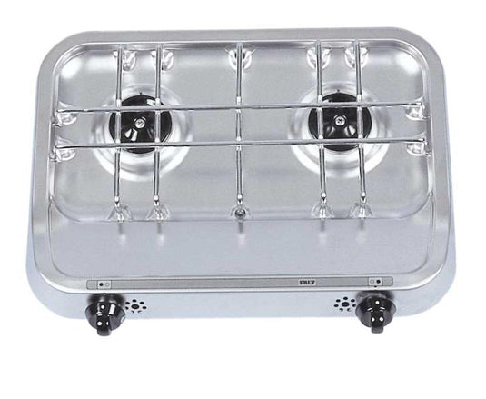 Piano cottura superiore 38x28 a 2 fiamme con piezo. 70172