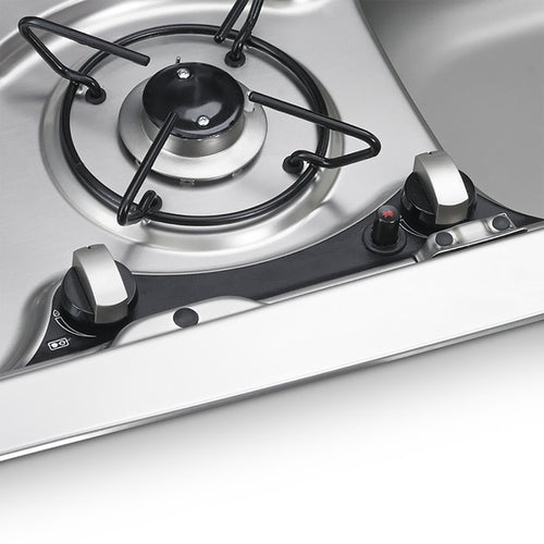 Cucina e lavello con coperchio in vetro a 2 pezzi 70408