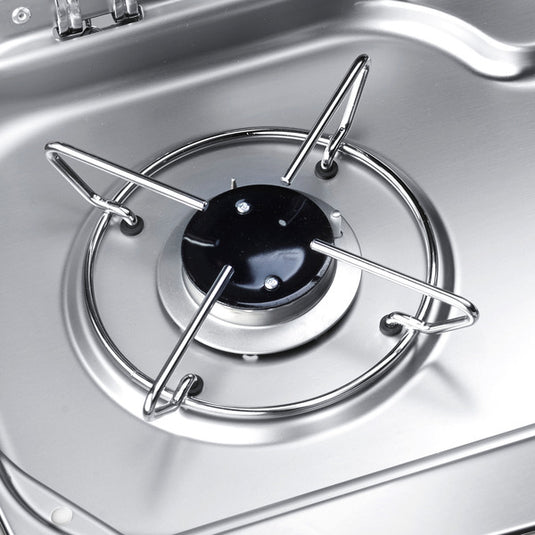 Cucina e lavello con coperchio in vetro a 2 pezzi 70408