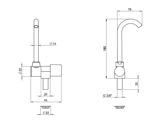 Rubinetto per lavabo 350x320x180 705080