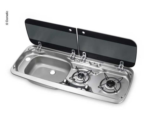 Piano cottura a gas dometico e lavello HSG2370, acciaio inossidabile 705206