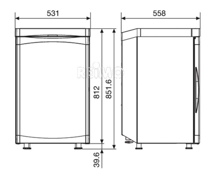 Carica immagine in Galleria Viewer, Frigorifero ad assorbimento RGE 2100,230V/Gas,D,A,CH, 97l 71236
