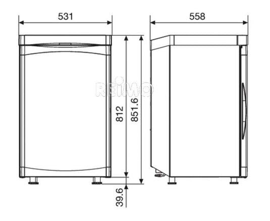 Frigorifero ad assorbimento RGE 2100,230V/Gas,D,A,CH, 97l 71236