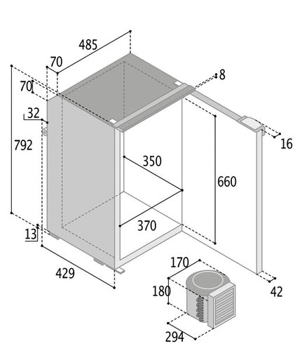 Kompr.Kühlschrank C95L sc 71460