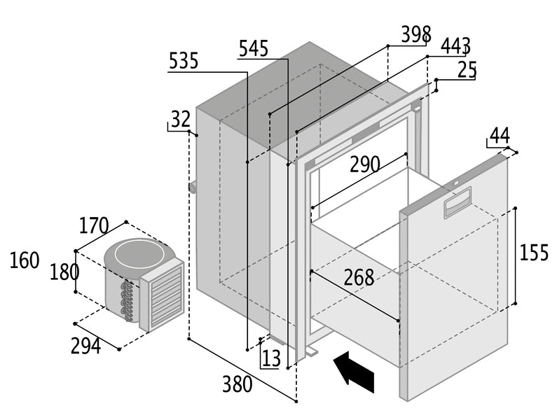 Load image into Gallery viewer, Kühlschrank C42LX Edelsta 71470
