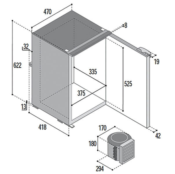 Load image into Gallery viewer, Kompr.Kühlschrank C75L sc 71508
