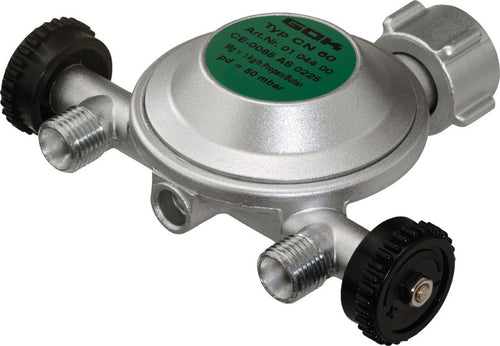 Regolatore di pressione a 2 uscite, in 50mbar 75109