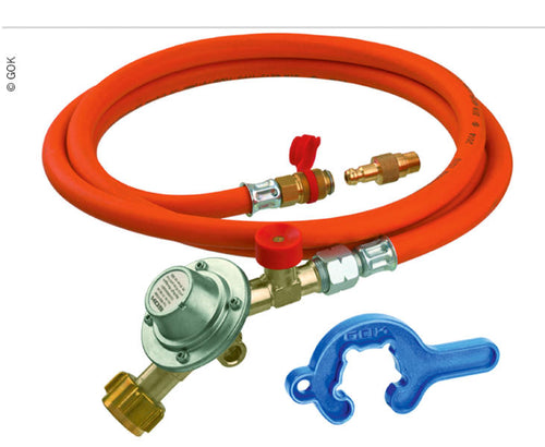 Set di attacchi GOK per griglie con regolatore di pressione integrato, 50mbar 751875