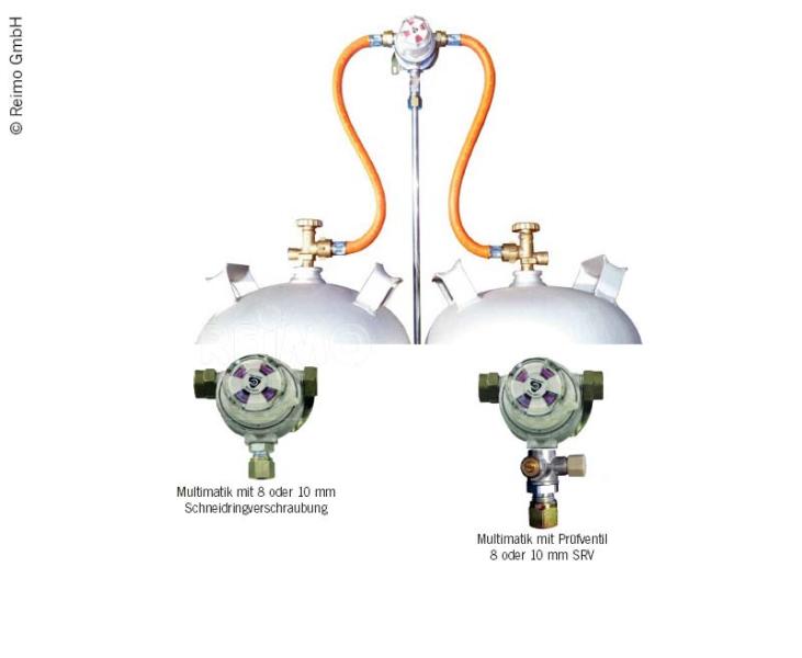 Carica immagine in Galleria Viewer, Sistema multimatik a 2 bottiglie 50 mbar uscita 8mm 75393
