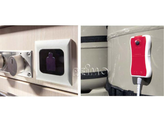 Indicatore di livello bombole a gas + display a LED, cavo 3m, cornice grigia 75422