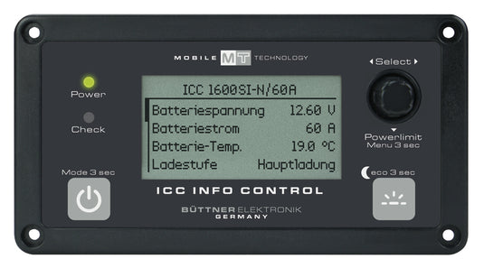 Controllo informazioni ICC, 130x70x35 mm 801209