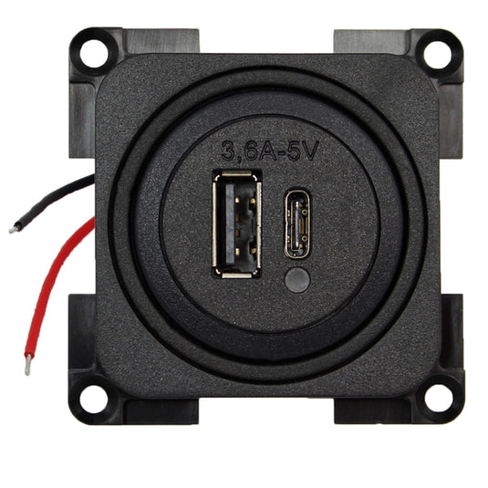 Presa di ricarica doppia USB, grigio ardesia, sfusa 802101L