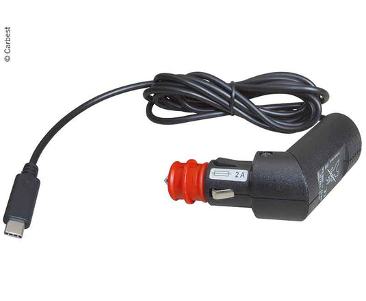 Cavo di ricarica per auto USB 12-24V, 5V, 300mA, lunghezza cavo: 1,8m 80399