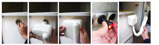 Schlauch-Wandhaartrockner, zur permanenten Wandbefestigung, für Truma u.Webasto 804191