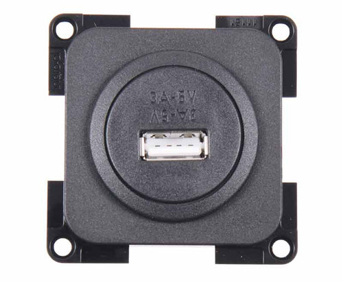 USB 1-fach Steckdose schiefergrau, lose 811827L