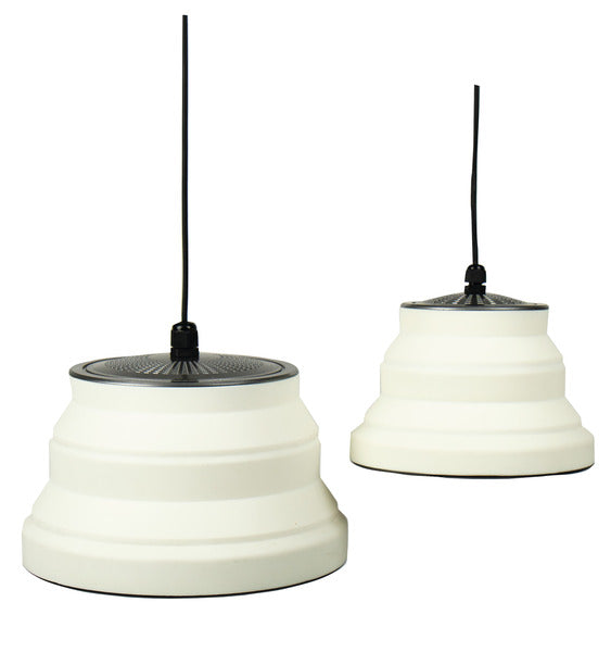 Load image into Gallery viewer, Lampada in silicone 230V, dimmerabile, bianco-grigio, pieghevole, 20x12cm, cavo 5m 811901
