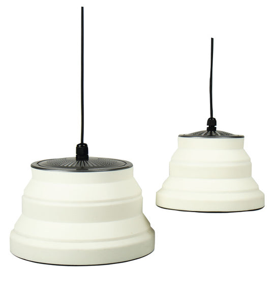 Lampada in silicone 230V, dimmerabile, bianco-grigio, pieghevole, 20x12cm, cavo 5m 811901