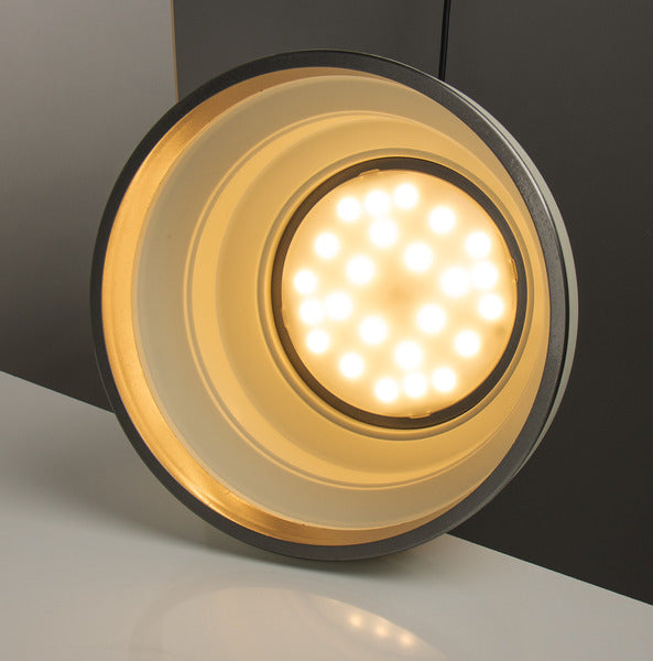 Load image into Gallery viewer, Lampada in silicone 230V, dimmerabile, bianco-grigio, pieghevole, 20x12cm, cavo 5m 811901

