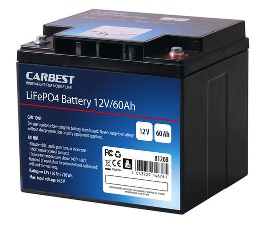 Carbest batteria al litio-fosfato di ferro-ferro-fosfato (LiFePo4) 81208