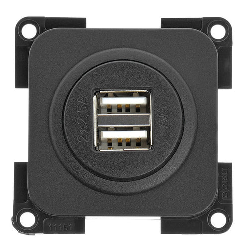 Doppia presa di ricarica USB 5V / 2x 2,5 A. grigio ardesia 820762