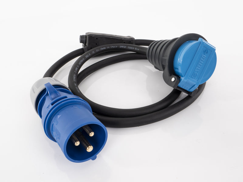 Load image into Gallery viewer, Cavo adattatore CEE Svizzera (spina CEE e accoppiamento CH) con fusibile 10A 821547
