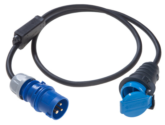 Cavo adattatore CEE Svizzera (spina CEE e accoppiamento CH) con fusibile 10A 821547