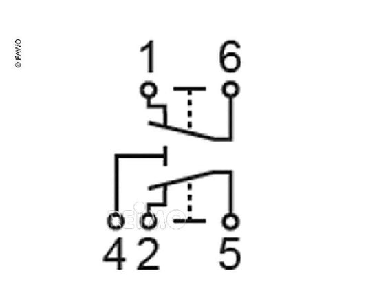 Modulo di commutazione Pulsante Ansor / 5 poli montato nella piastra di base 821683