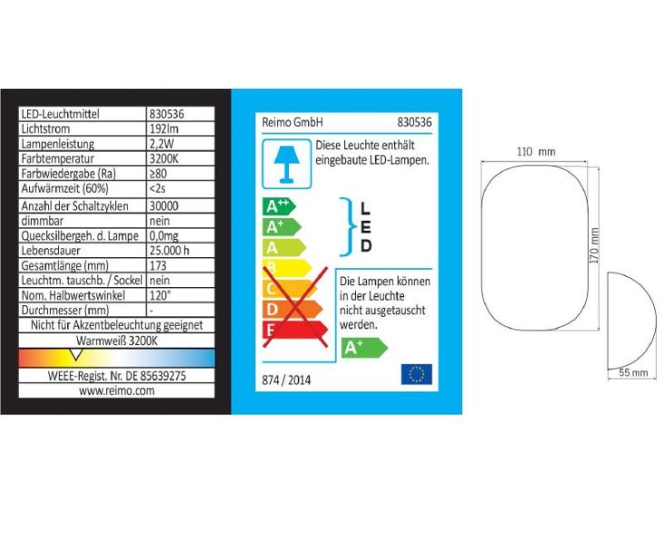 Load image into Gallery viewer, Luce veranda a LED 12V 12SMD 12SMD LED, 192 Lumen, 2,2W 830536
