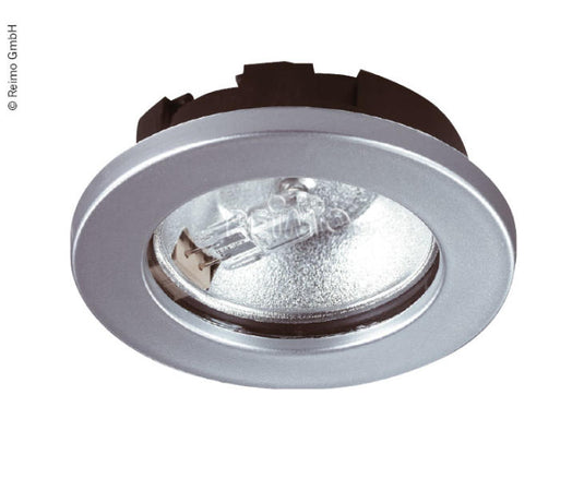 Faretto da incasso alogeno 12V/10W, colore argento opaco 83077