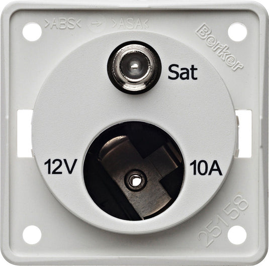 Presa SAT con presa 12V, bianco polare 831601