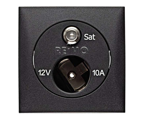 Presa SAT con presa 12V, antracite, sciolto 83160L