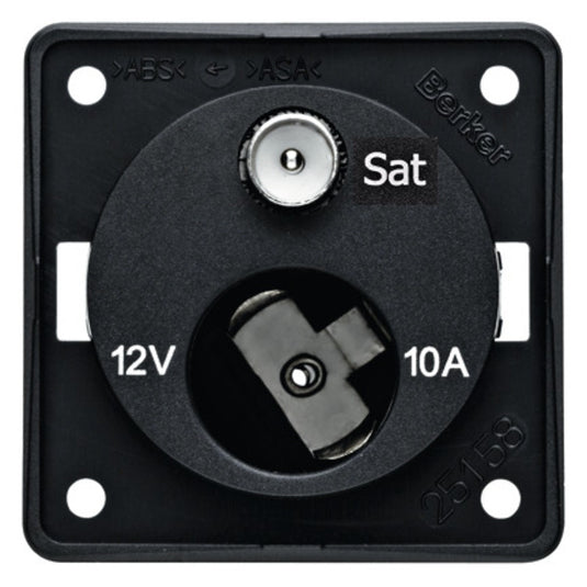 Presa SAT con presa 12V, antracite 83160