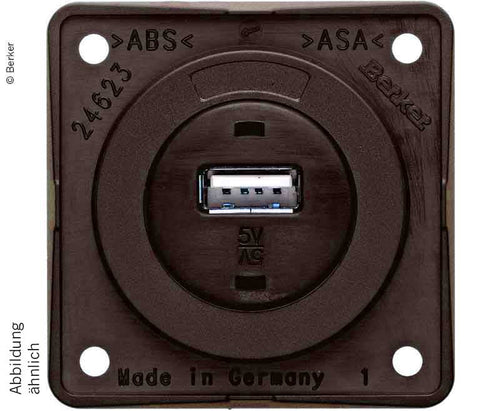 Presa USB integrata, marrone opaco, 12V, 3A Corrente di uscita 831632