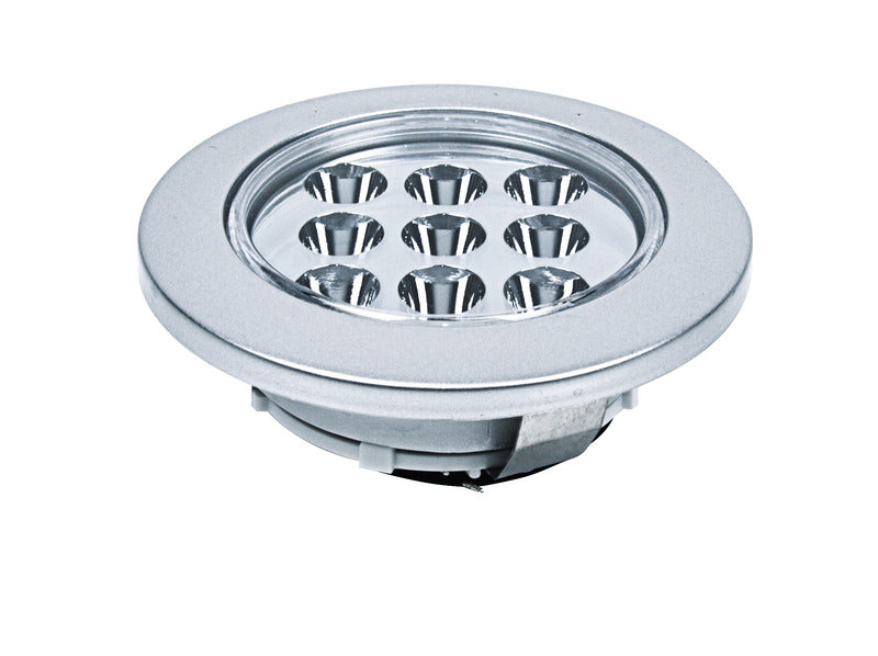 Load image into Gallery viewer, Lampada da incasso a LED, 9 LED (senza interruttore), argento 1,5 Watt 833191
