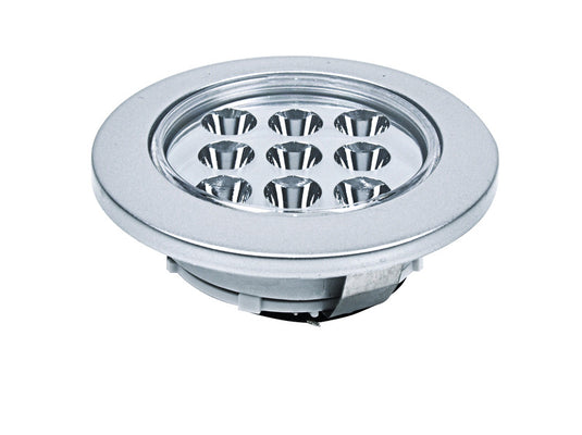 Lampada da incasso a LED, 9 LED (senza interruttore), argento 1,5 Watt 833191