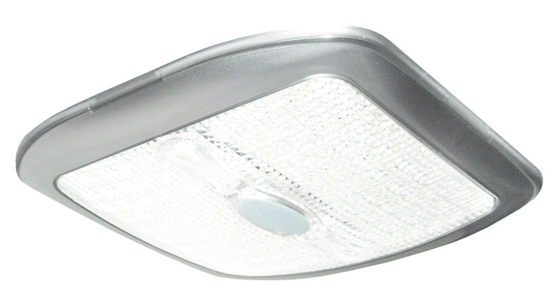 Carica immagine in Galleria Viewer, Plafoniera a LED 12V, quadrata, color argento, 177x177x20mm 835493
