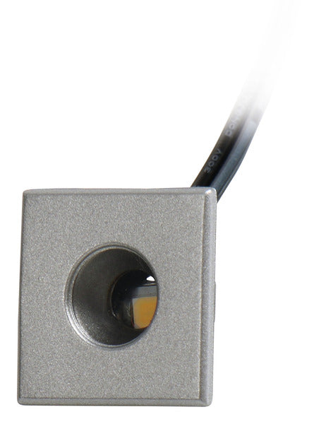 LED 12V single spot argento, 0,5W, 18x18mm, altezza 9mm 83595