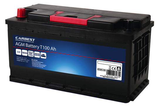 Batteria AGM 100Ah 353x175x190mm per T5 Carbest. 850530