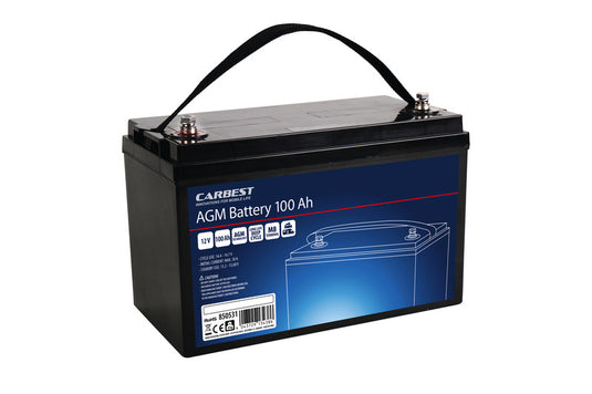 Batteria AGM 100Ah Carbest 330x171x220mm Carbest 330x171x220mm 850531