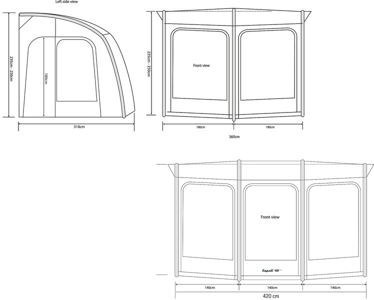 Load image into Gallery viewer, Tenda da sole per roulotte ESPRIT 420 PRO 900007
