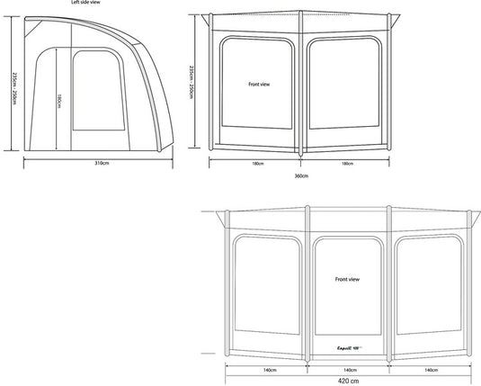 Tenda da sole per roulotte ESPRIT 420 PRO 900007